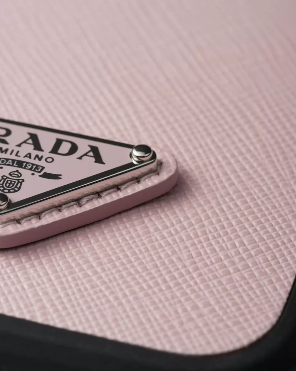 Prada Funda Para Iphone 15 Pro Max De Piel Saffiano^Mujer ACCESORIOS TECNOLÓGICOS Y LLAVEROS