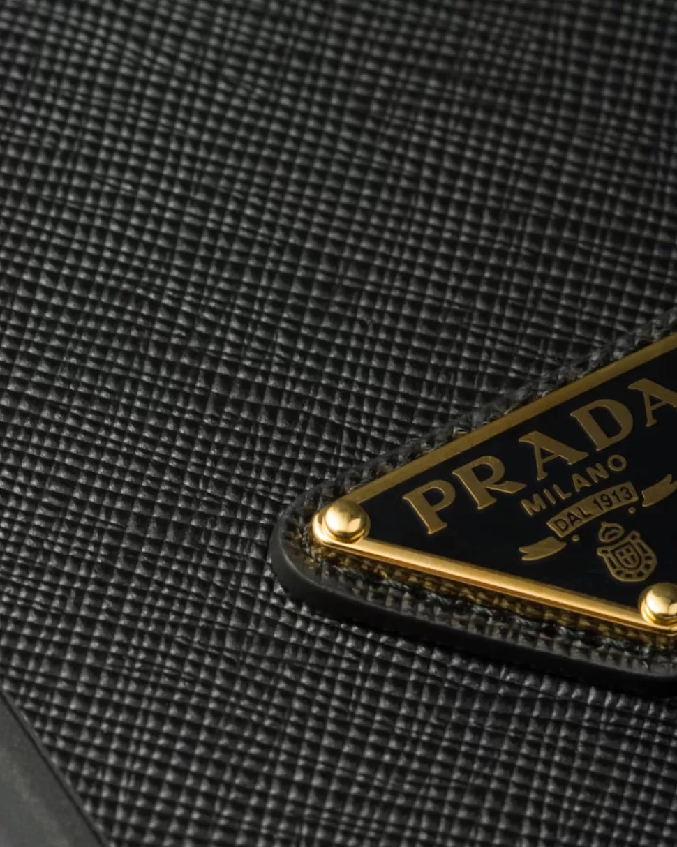 Prada Funda Para Iphone 15 Pro Max De Piel Saffiano^Mujer ACCESORIOS TECNOLÓGICOS Y LLAVEROS