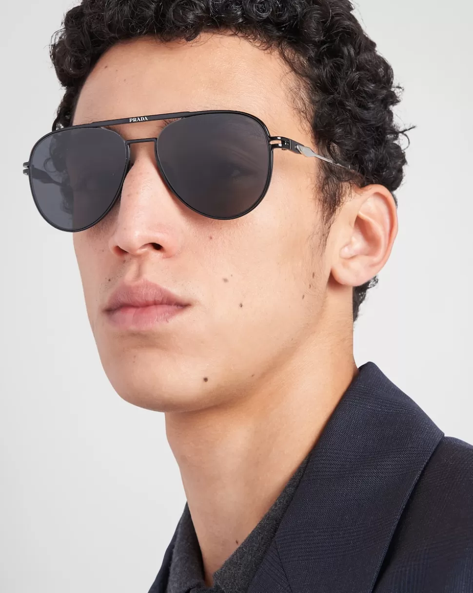 Prada Gafas De Sol Con Logo ^Hombre GAFAS DE SOL