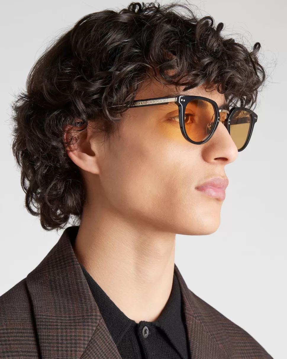 Prada Gafas De Sol Con Logo ^Hombre GAFAS DE SOL