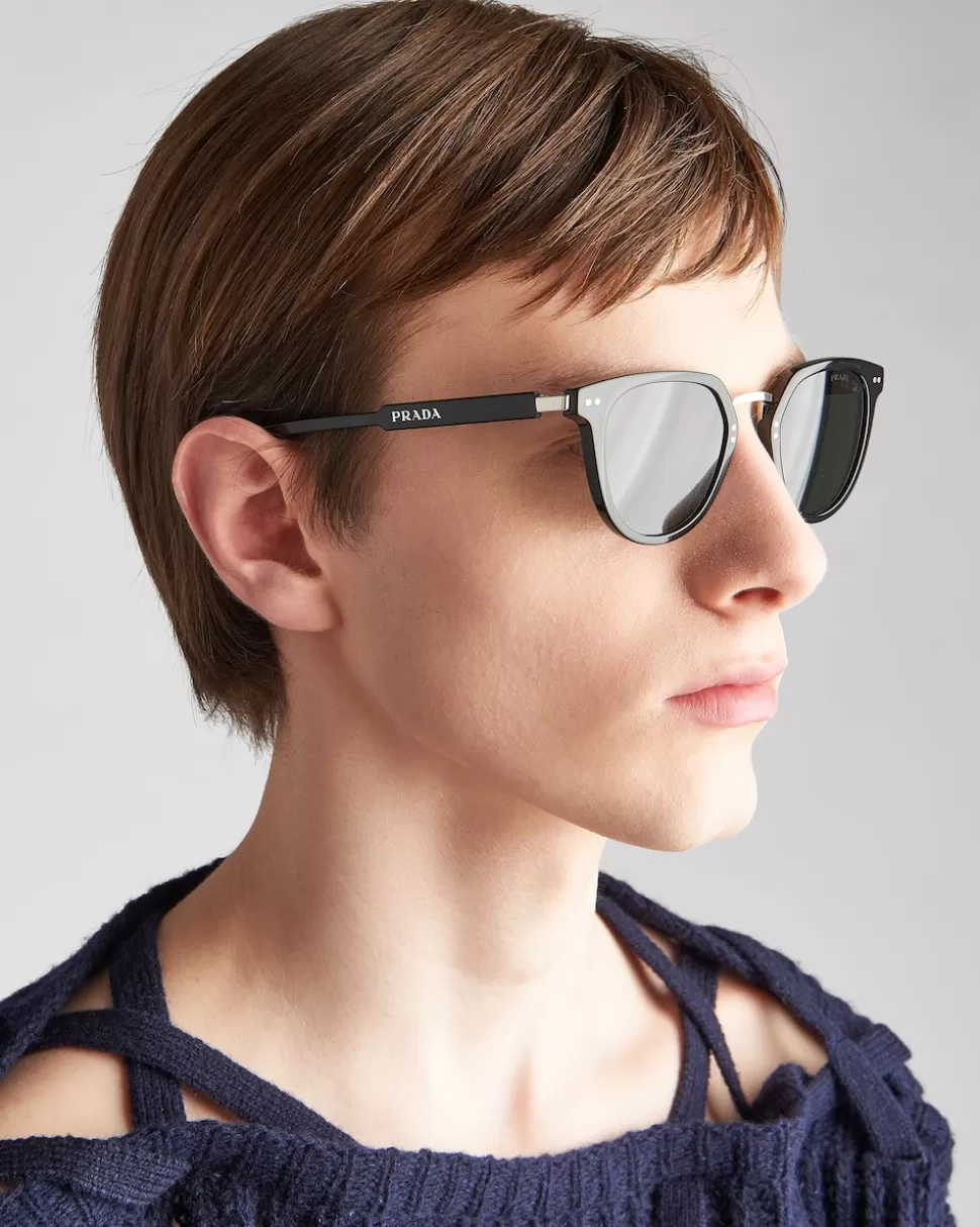 Prada Gafas De Sol Con Logo ^Hombre GAFAS DE SOL
