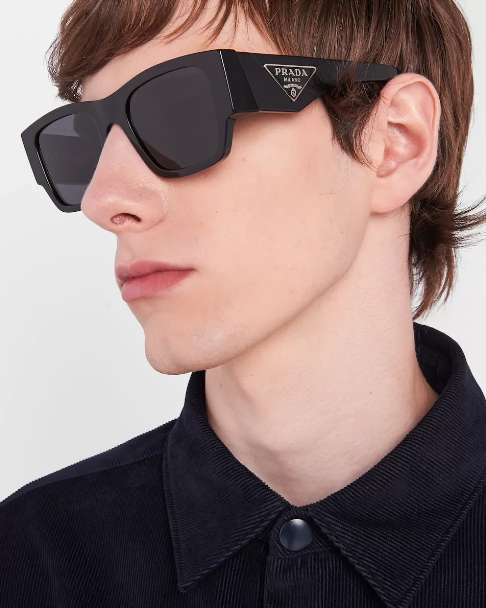 Prada Gafas De Sol Con Logo Triangular^Hombre GAFAS DE SOL
