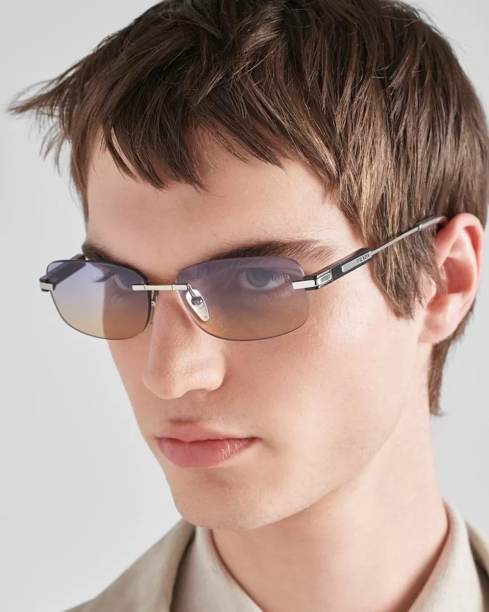 Prada Gafas De Sol Con Una Icónica Placa De Metal^Hombre GAFAS DE SOL