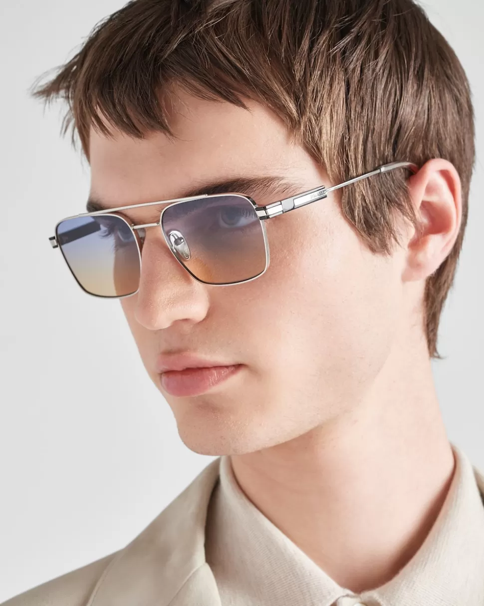 Prada Gafas De Sol Con Una Icónica Placa De Metal^Hombre GAFAS DE SOL