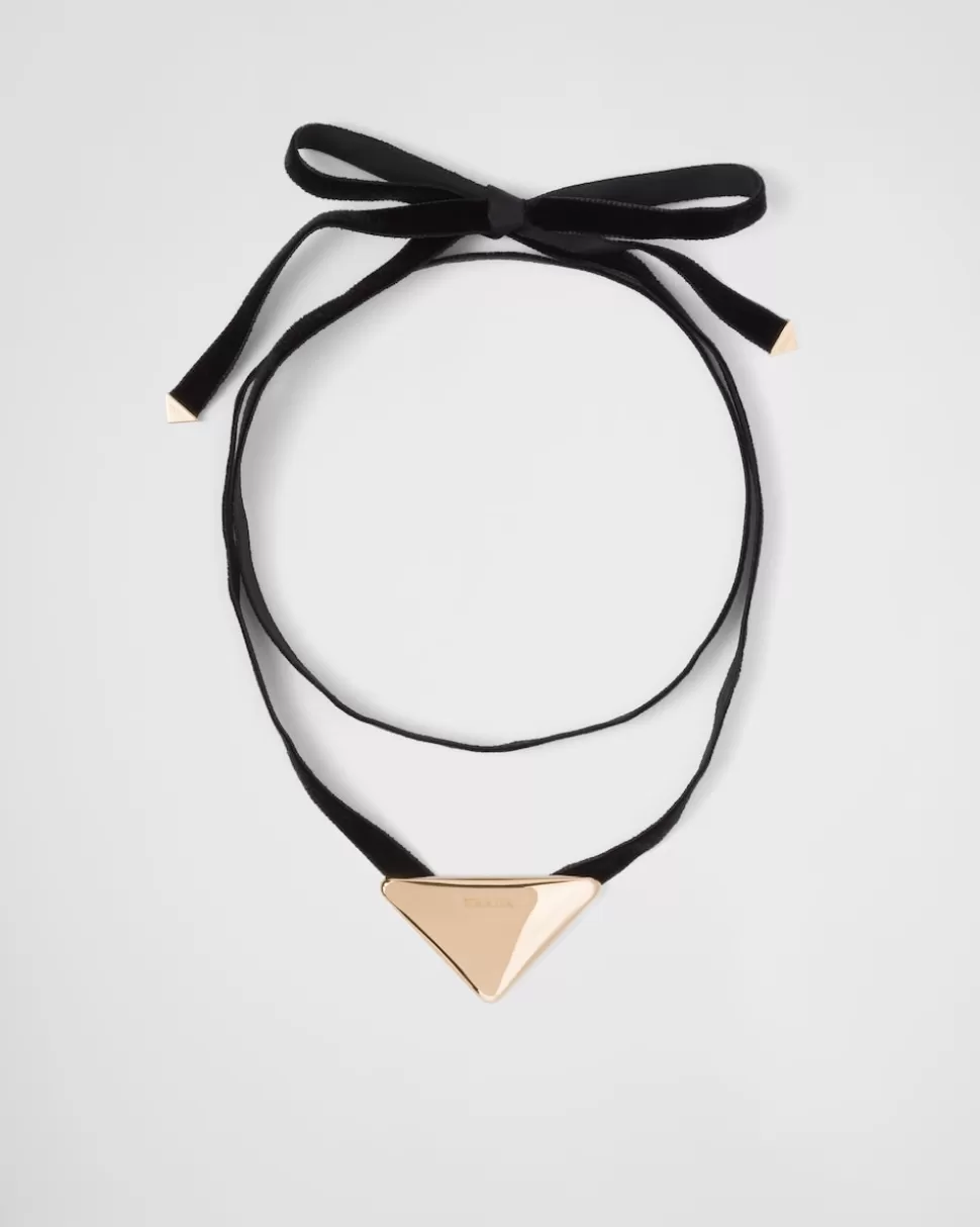 Prada Gargantilla Con Colgante Mediano Eternal Gold De Oro Amarillo^Mujer COLECCIÓN DE JOYERÍA ELEGANTE