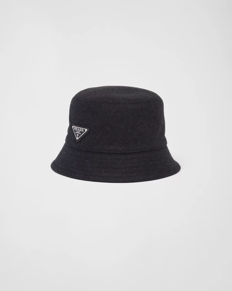 Prada Gorra Para La Lluvia De Loden^Hombre SOMBREROS Y GUANTES