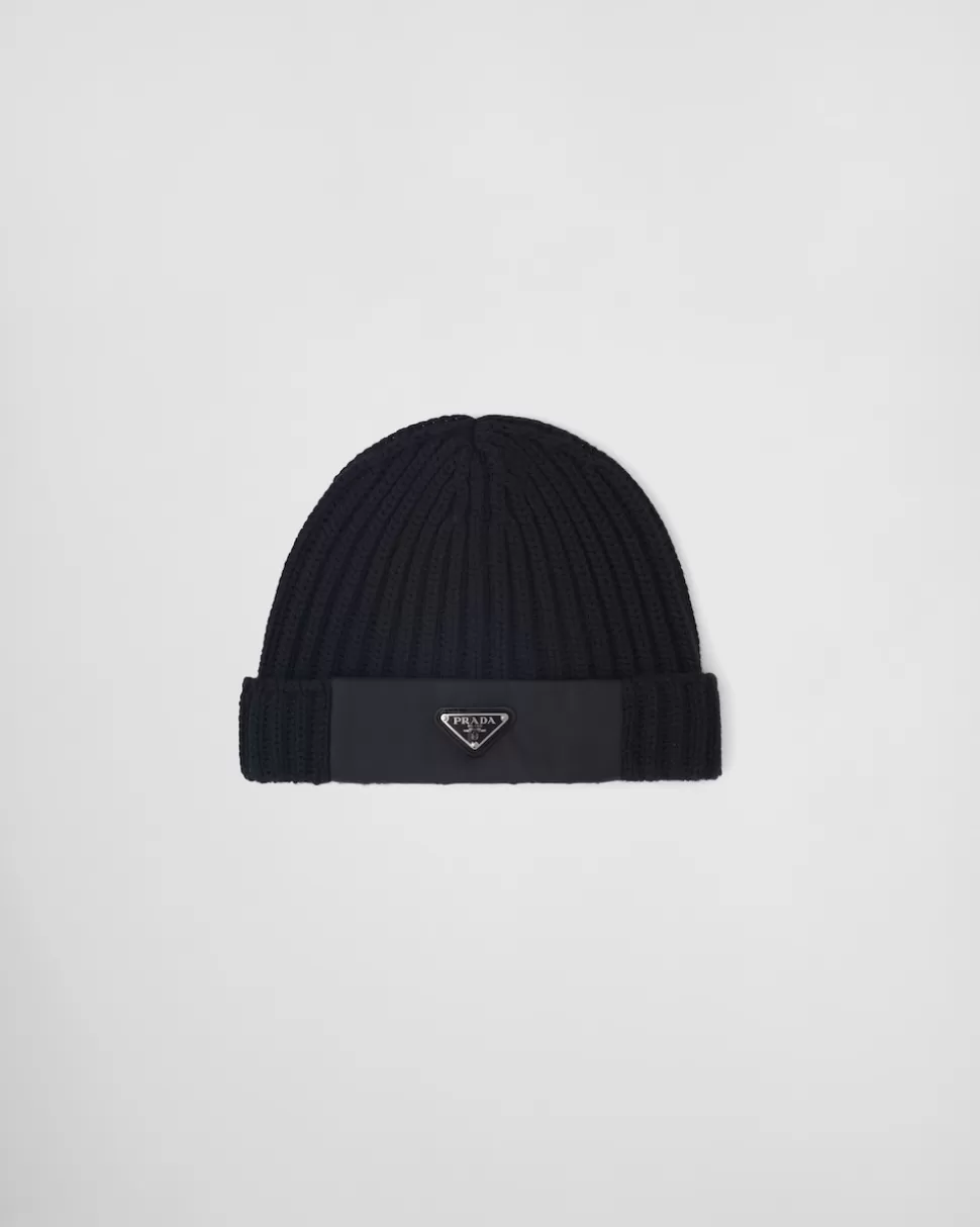 Prada Gorro De Gabardina De Re-nylon Y Lana^Hombre SOMBREROS Y GUANTES