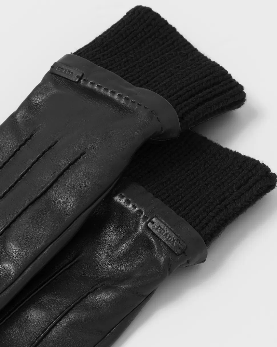 Prada Guantes De Piel^Hombre SOMBREROS Y GUANTES