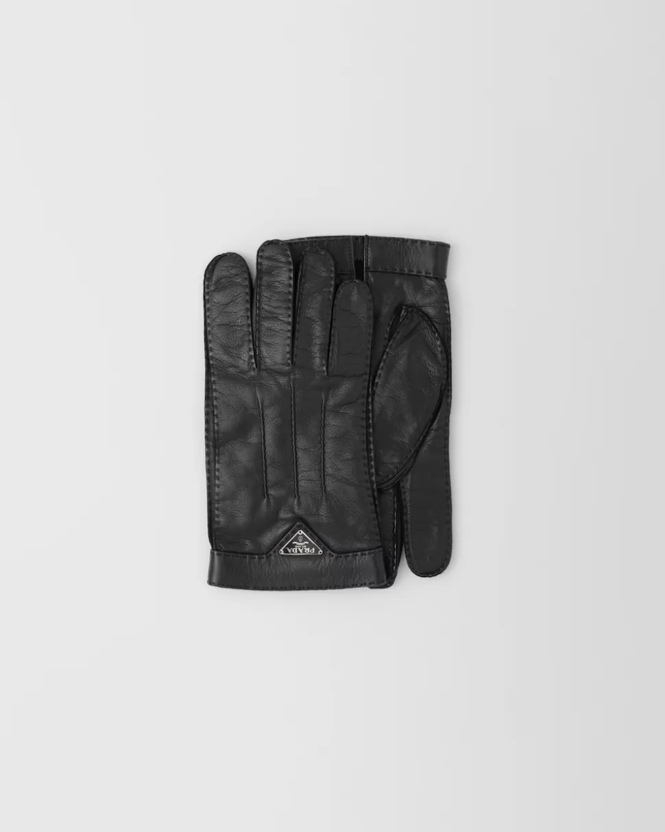 Prada Guantes De Piel^Hombre SOMBREROS Y GUANTES