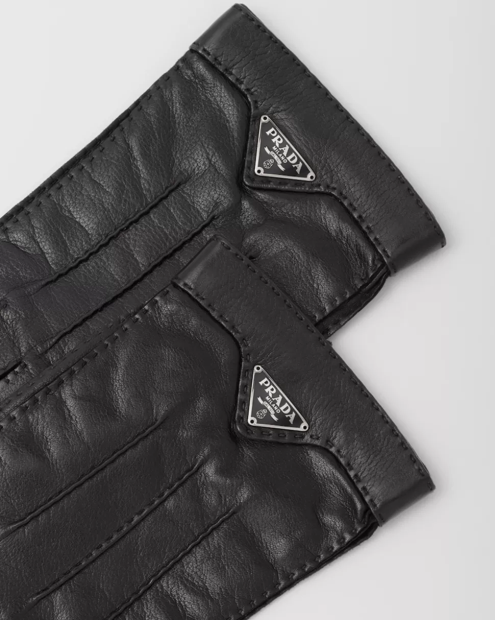 Prada Guantes De Piel^Hombre SOMBREROS Y GUANTES