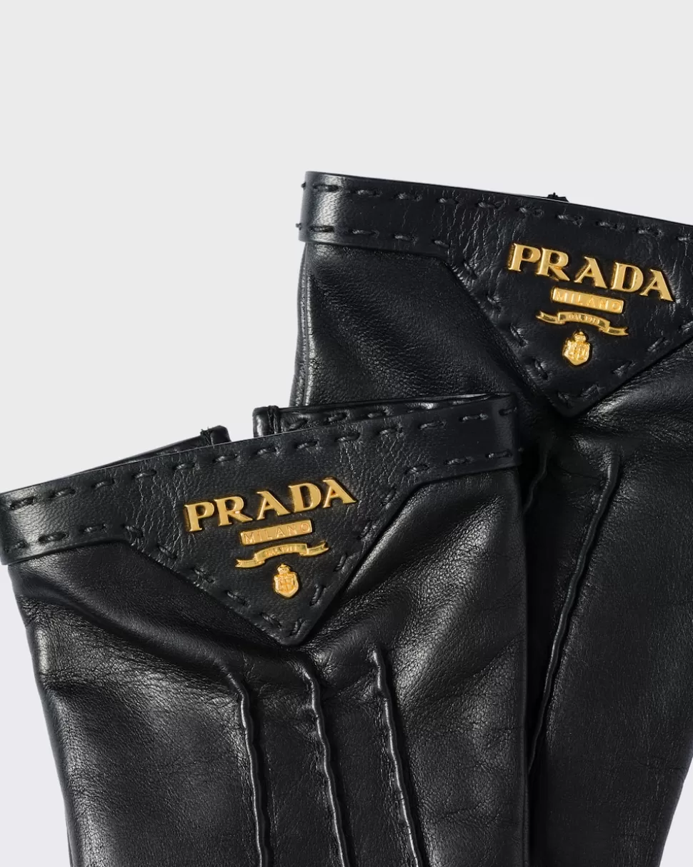 Prada Guantes De Piel^Mujer SOMBREROS Y GUANTES