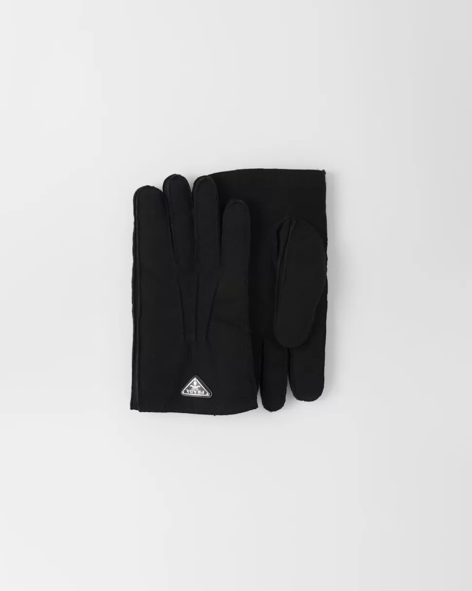 Prada Guantes En Ante De Piel De Oveja^Hombre SOMBREROS Y GUANTES
