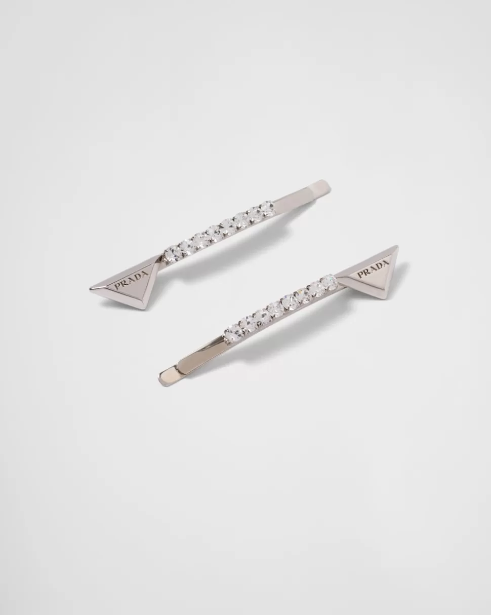 horquilla_de_latn_adornada_258462.webp Prada Horquilla De Latón Adornada^Mujer DIADEMAS Y ACCESORIOS PARA EL PELO