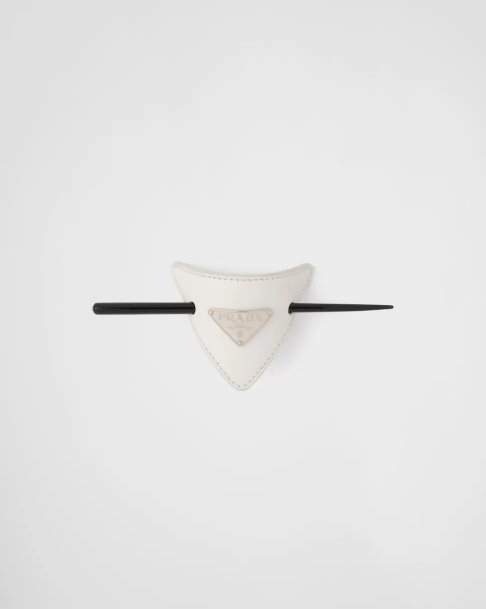 Prada Horquilla Para El Cabello De Piel^Mujer DIADEMAS Y ACCESORIOS PARA EL PELO