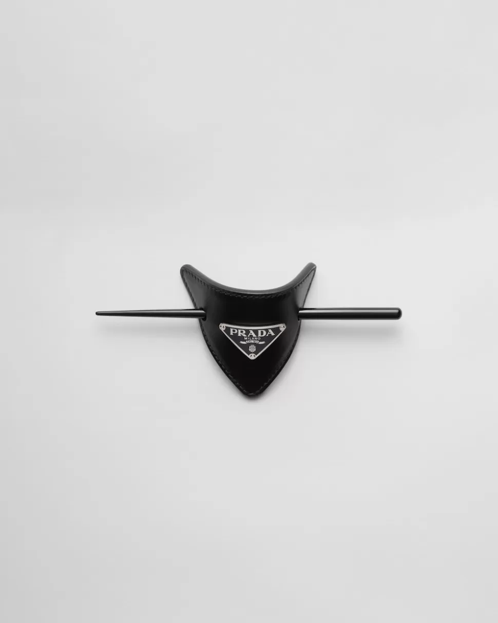 Prada Horquilla Para El Cabello De Piel^Mujer DIADEMAS Y ACCESORIOS PARA EL PELO
