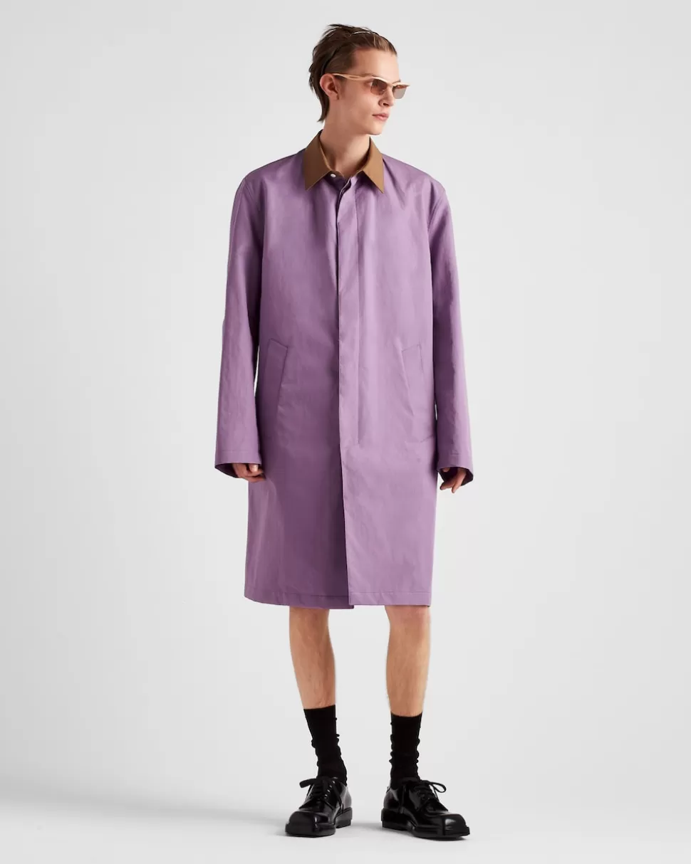 Prada Impermeable De Algodón^Hombre CHAQUETAS Y ABRIGOS