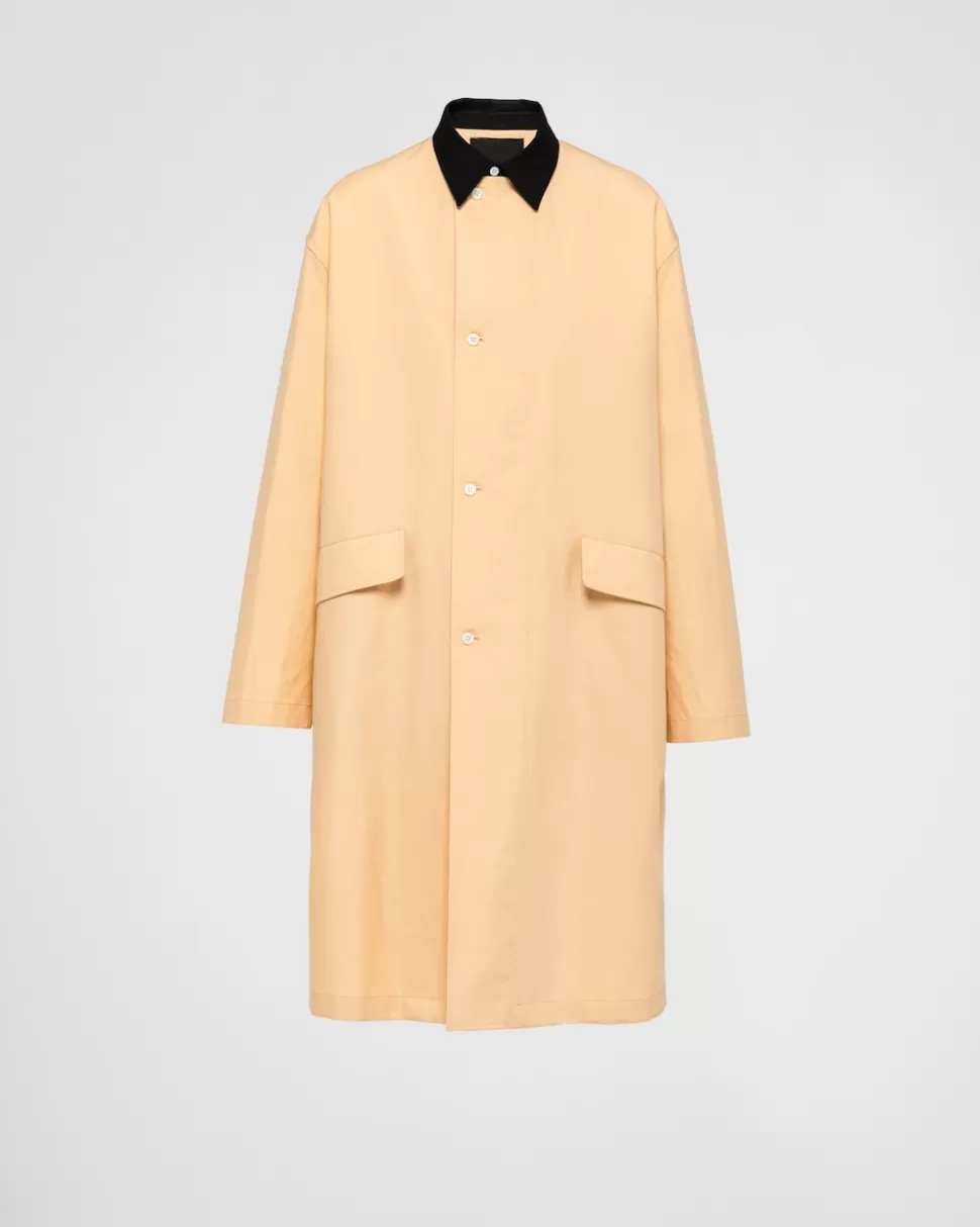 Prada Impermeable De Algodón^Hombre CHAQUETAS Y ABRIGOS