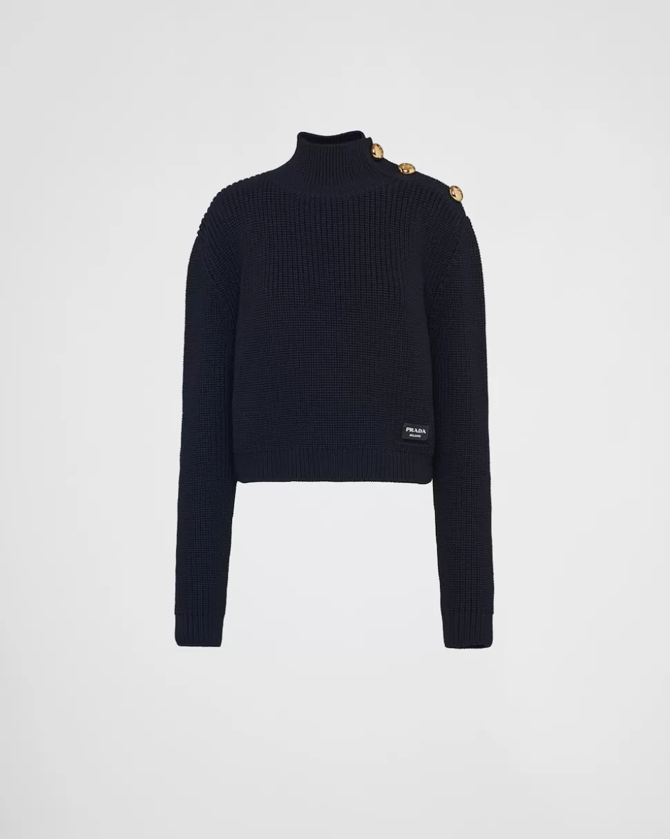 Prada Jersey Con Cuello Alto De Lana^Mujer TEJIDOS DE PUNTO