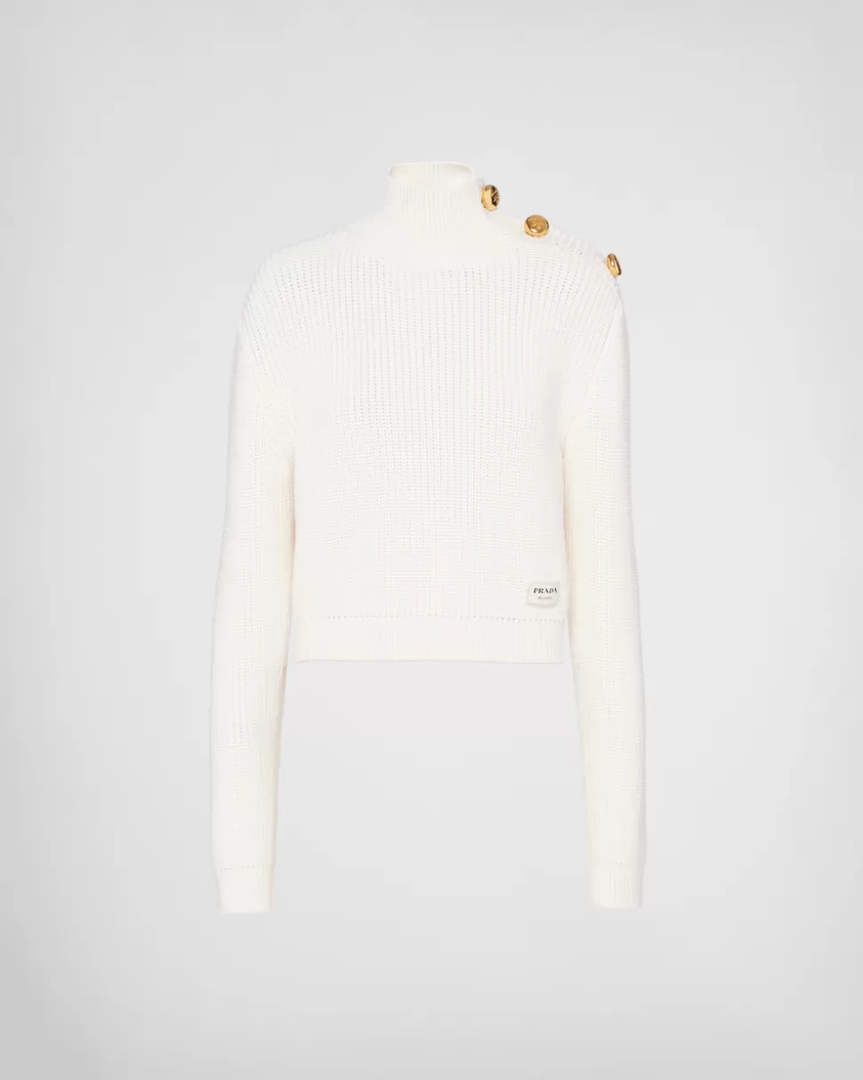 Prada Jersey Con Cuello Alto De Lana^Mujer TEJIDOS DE PUNTO