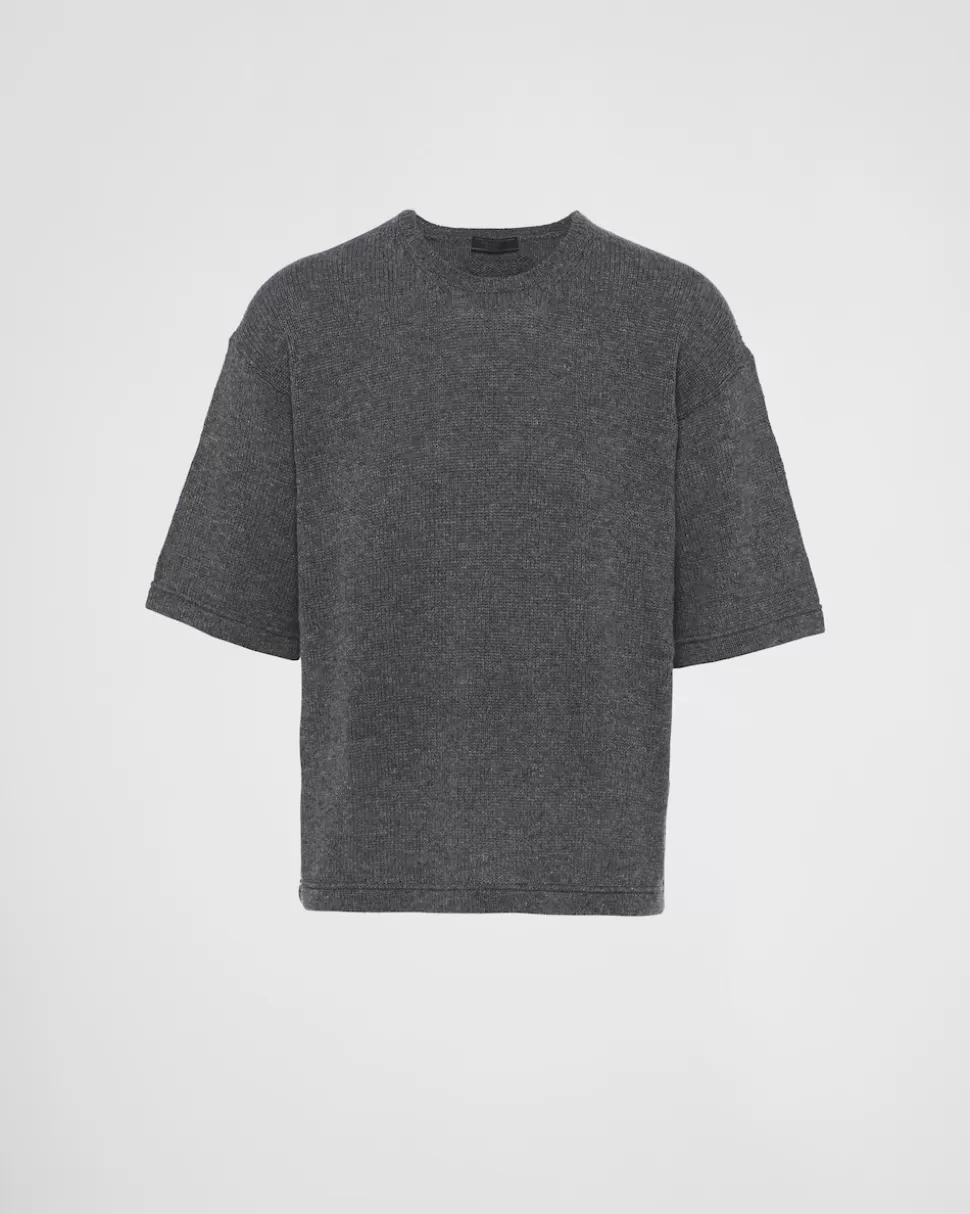 Prada Jersey Con Cuello Redondo De Cachemir^Hombre TEJIDOS DE PUNTO