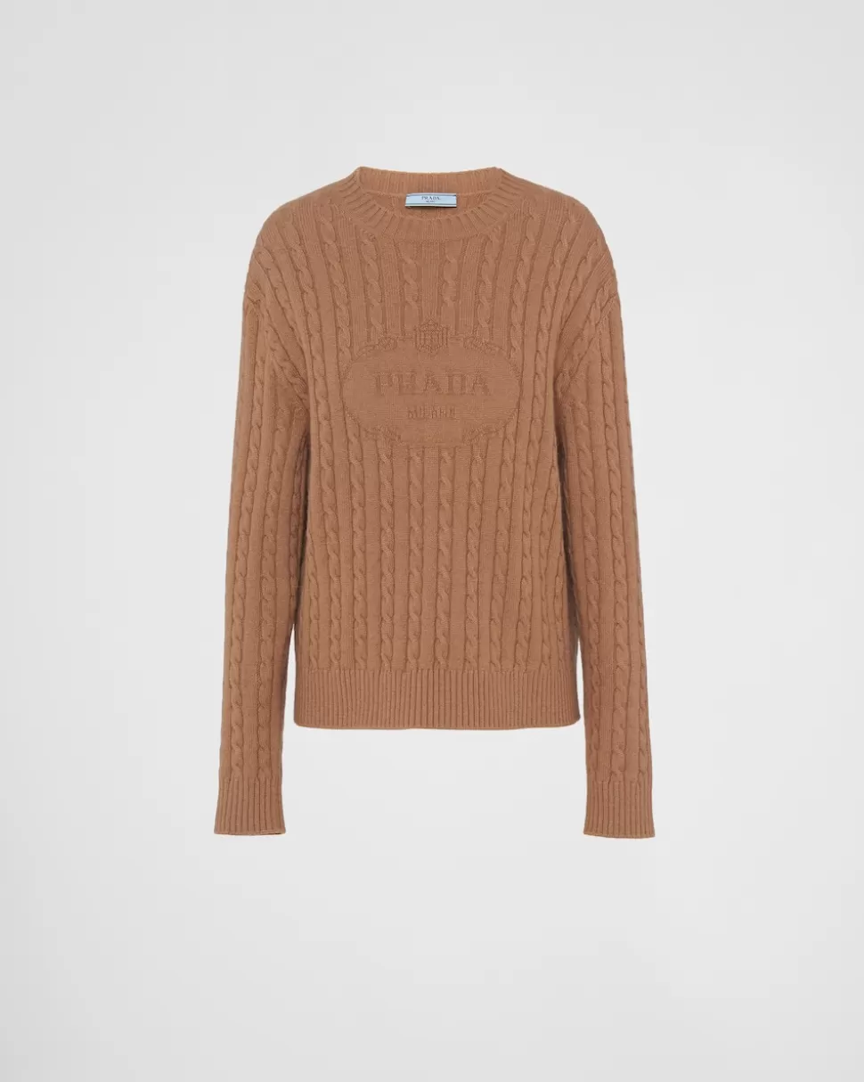 Prada Jersey Con Cuello Redondo De Cachemir^Mujer TEJIDOS DE PUNTO