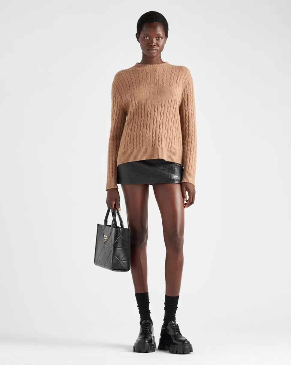 Prada Jersey Con Cuello Redondo De Cachemir^Mujer TEJIDOS DE PUNTO