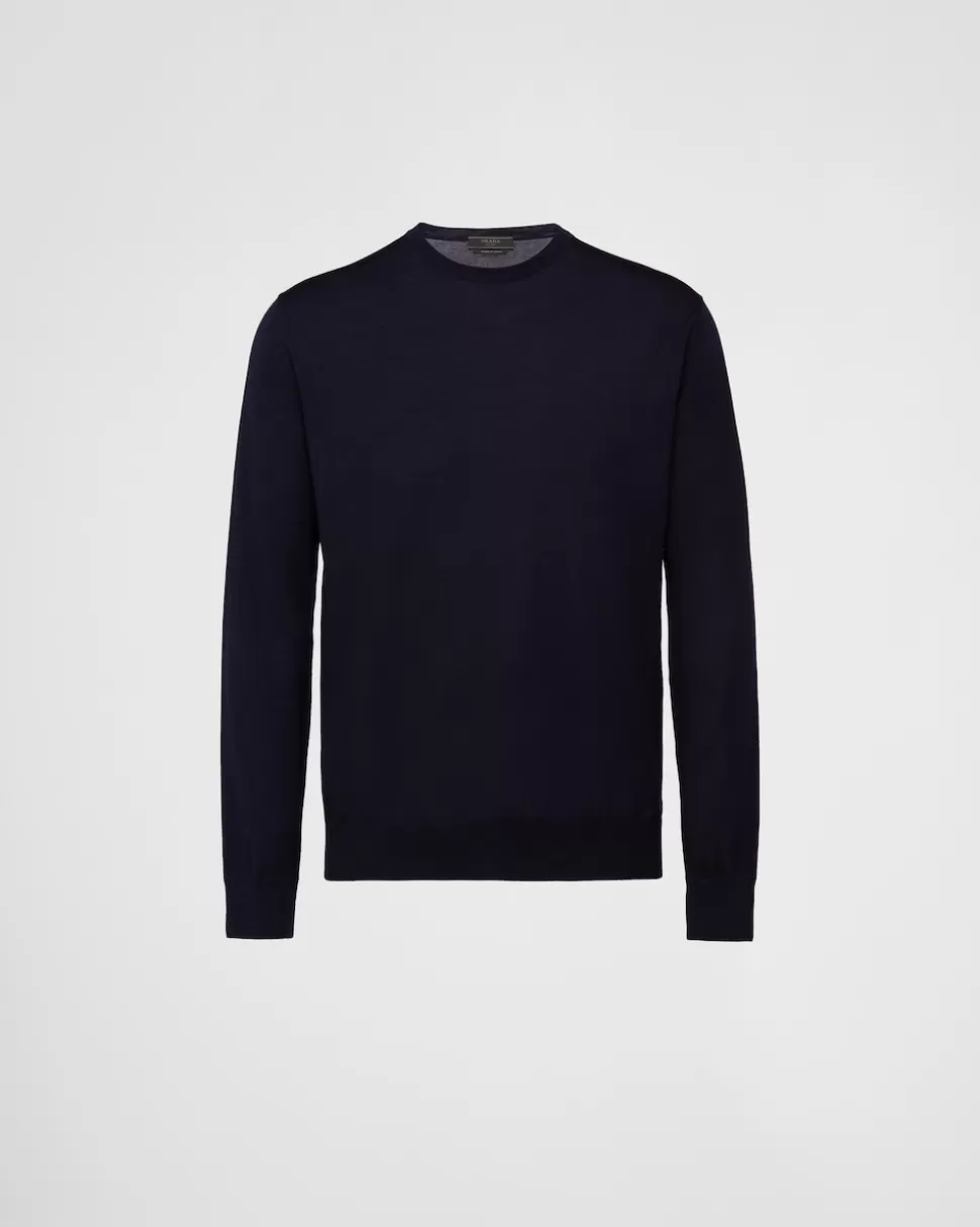 Prada Jersey Con Cuello Redondo De Lana De Estambre^Hombre TEJIDOS DE PUNTO