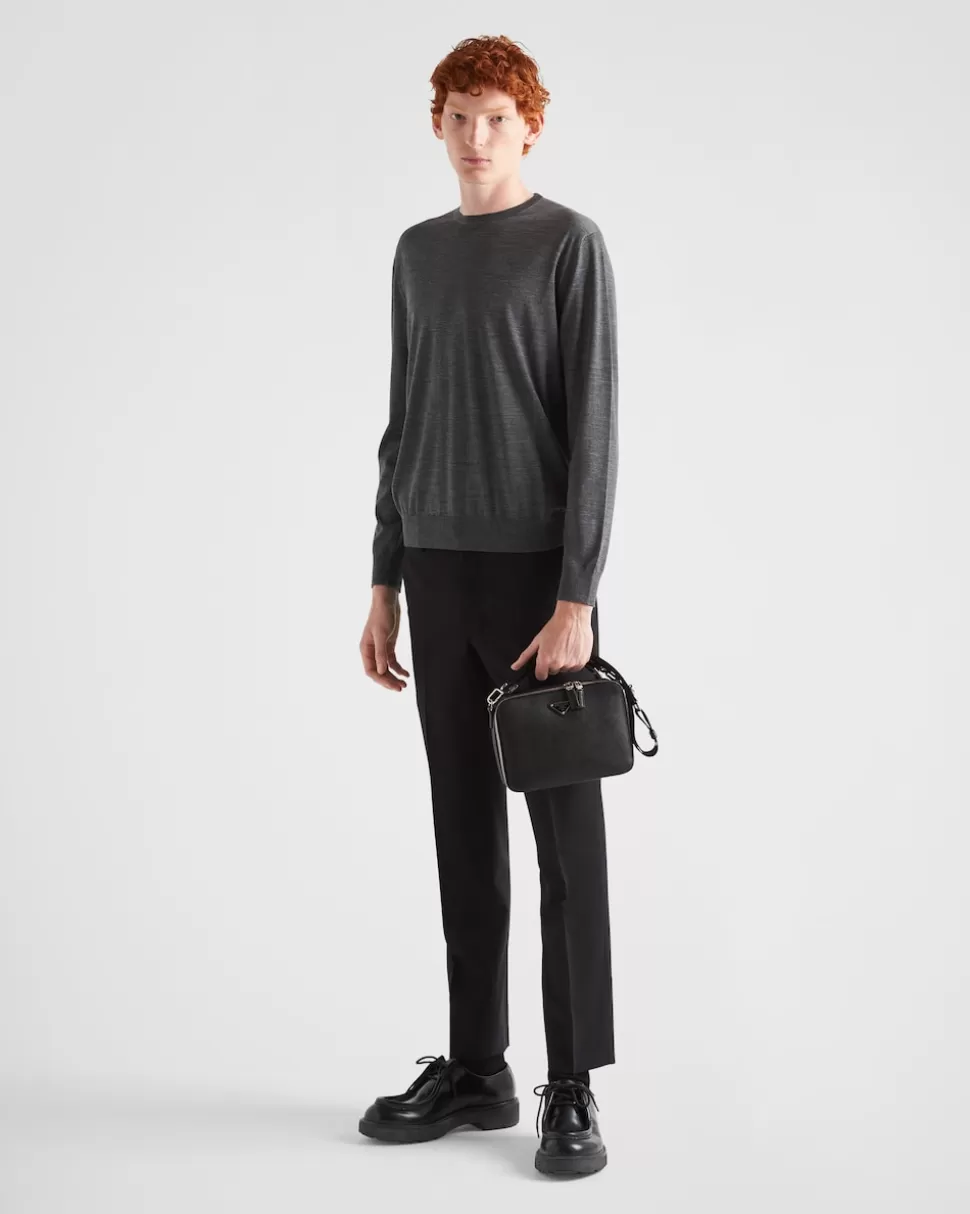 Prada Jersey Con Cuello Redondo De Lana De Estambre^Hombre TEJIDOS DE PUNTO