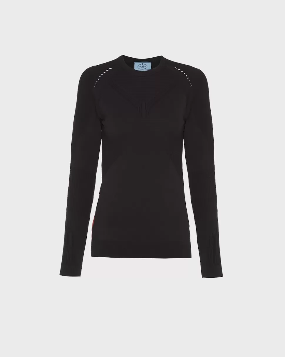 Prada Jersey Cuello Redondo De Poliéster Reciclado^Mujer ROPA
