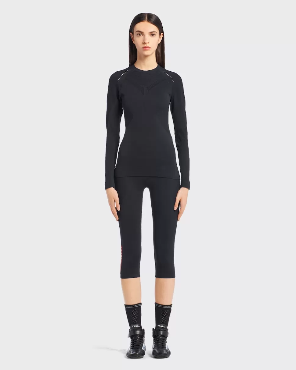 Prada Jersey Cuello Redondo De Poliéster Reciclado^Mujer ROPA