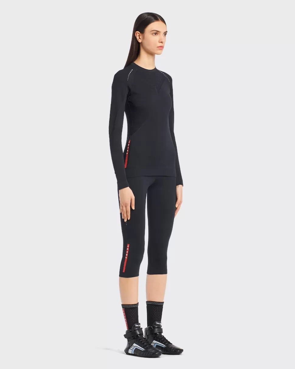 Prada Jersey Cuello Redondo De Poliéster Reciclado^Mujer ROPA