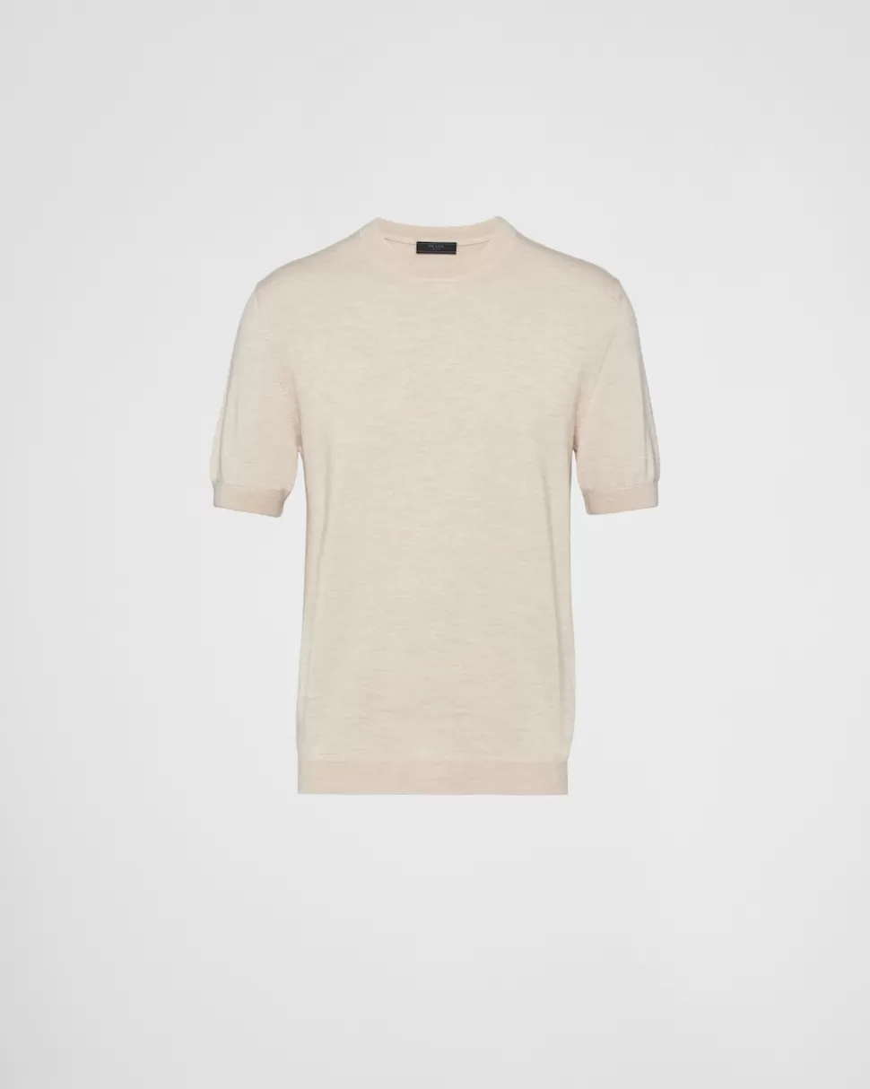 Prada Jersey De Cachemir Con Cuello Redondo^Hombre TEJIDOS DE PUNTO