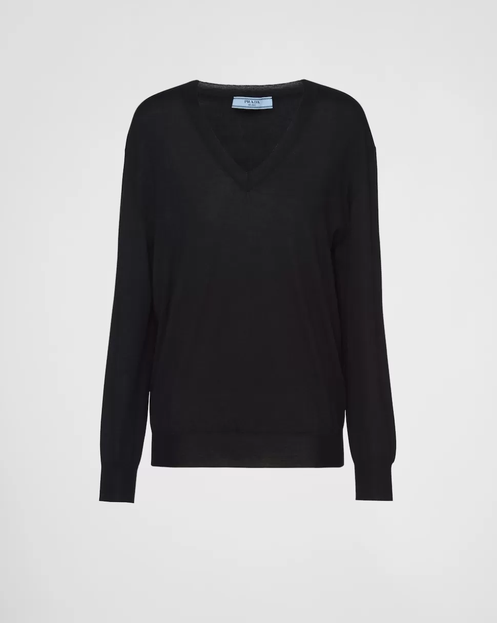 Prada Jersey De Cachemir Y Lana^Mujer TEJIDOS DE PUNTO