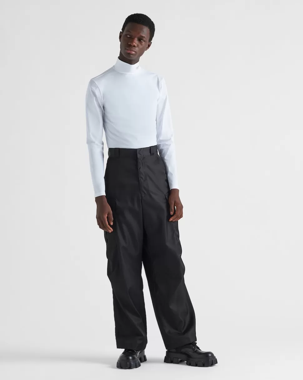 Prada Jersey De Cuello Alto De Algodón Elástico^Hombre CAMISETAS Y POLOS