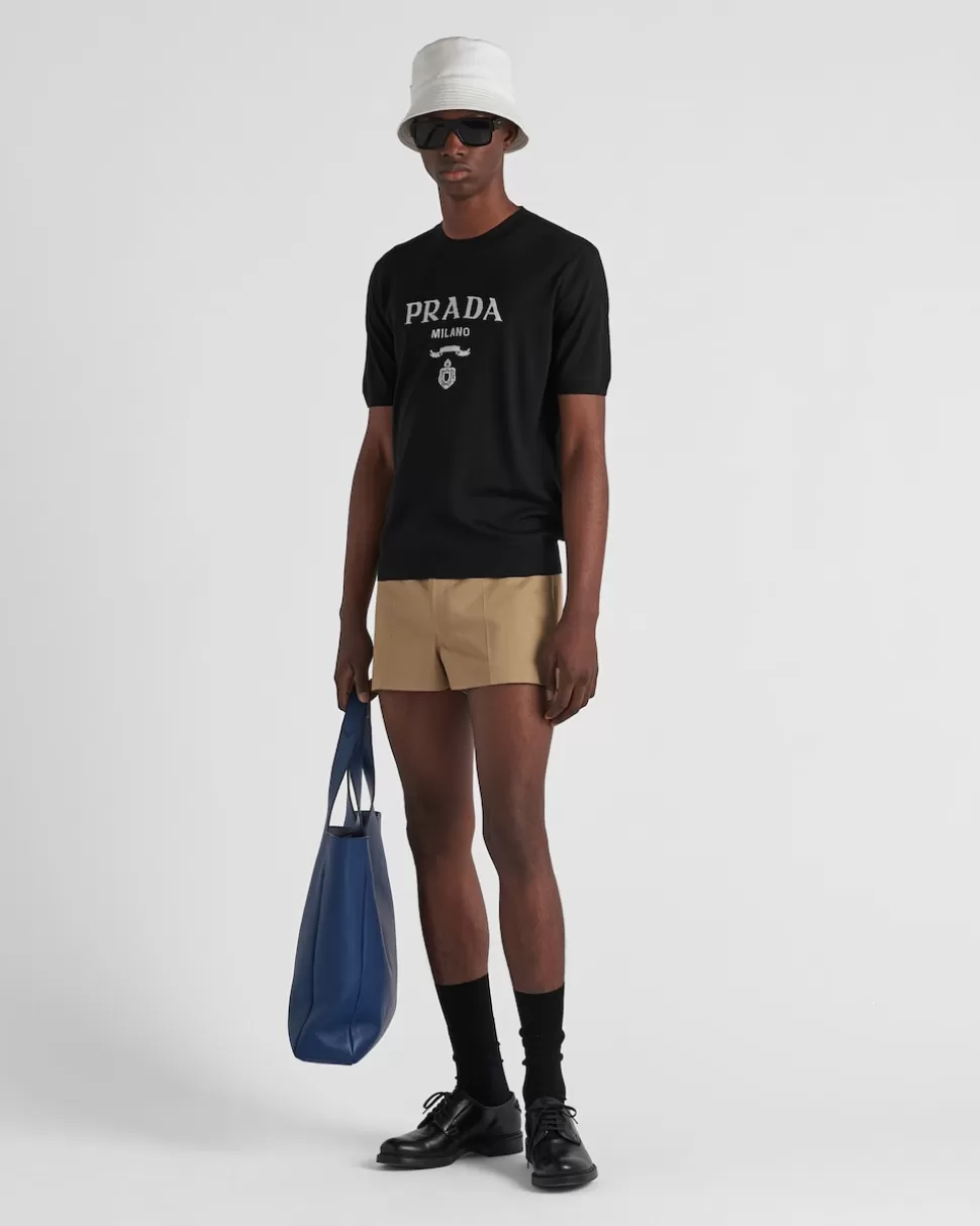 Prada Jersey De Cuello Redondo De Lana Superfina^Hombre TEJIDOS DE PUNTO