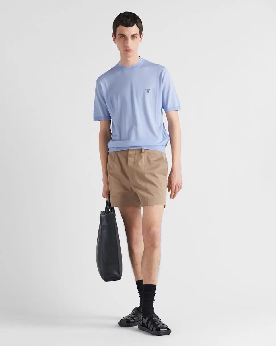 Prada Jersey De Cuello Redondo De Lana Superfina^Hombre TEJIDOS DE PUNTO