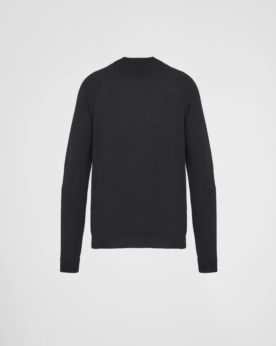 Prada Jersey De Lana De Estambre Con Cuello Alto^Hombre TEJIDOS DE PUNTO