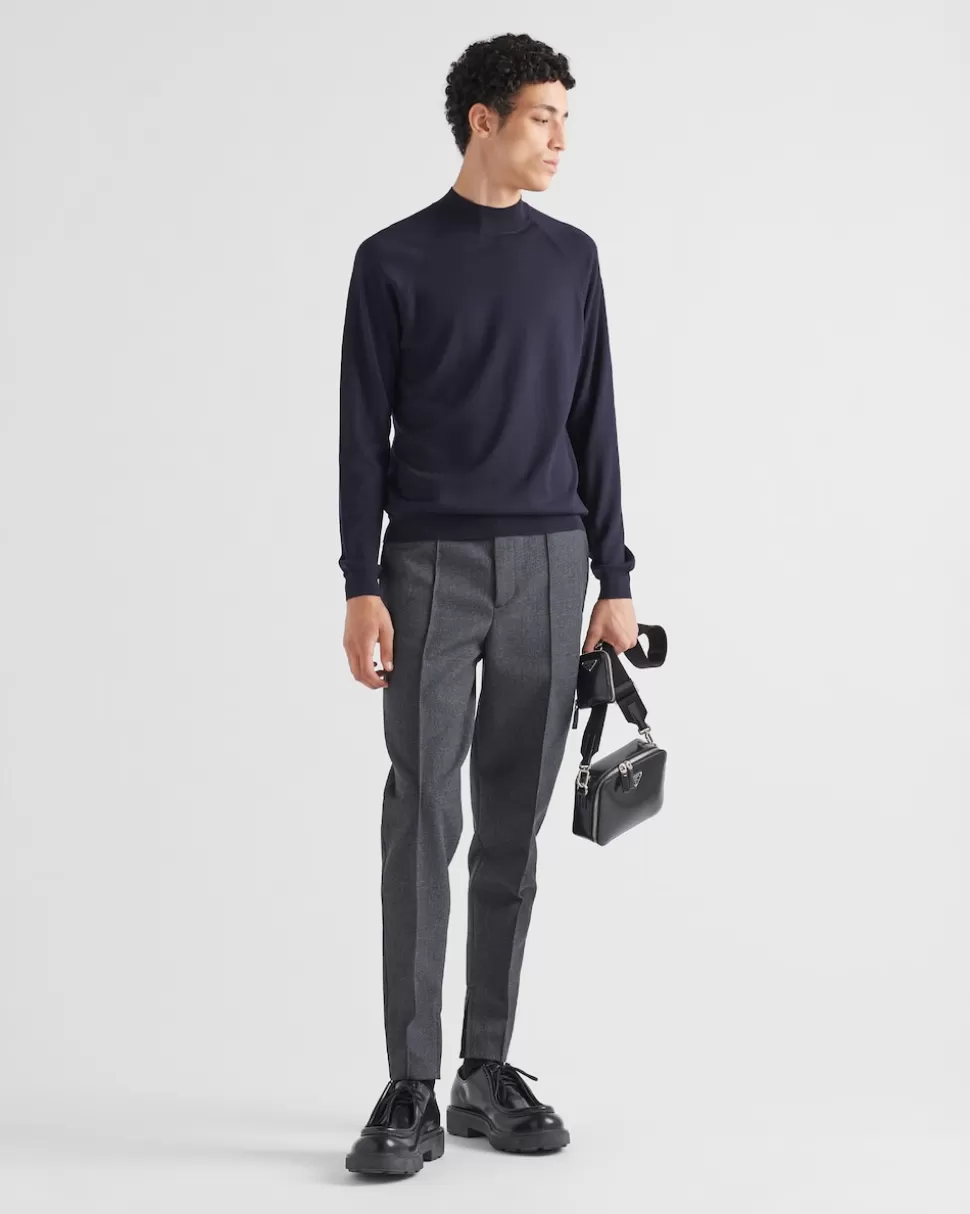 Prada Jersey De Lana De Estambre Con Cuello Alto^Hombre TEJIDOS DE PUNTO