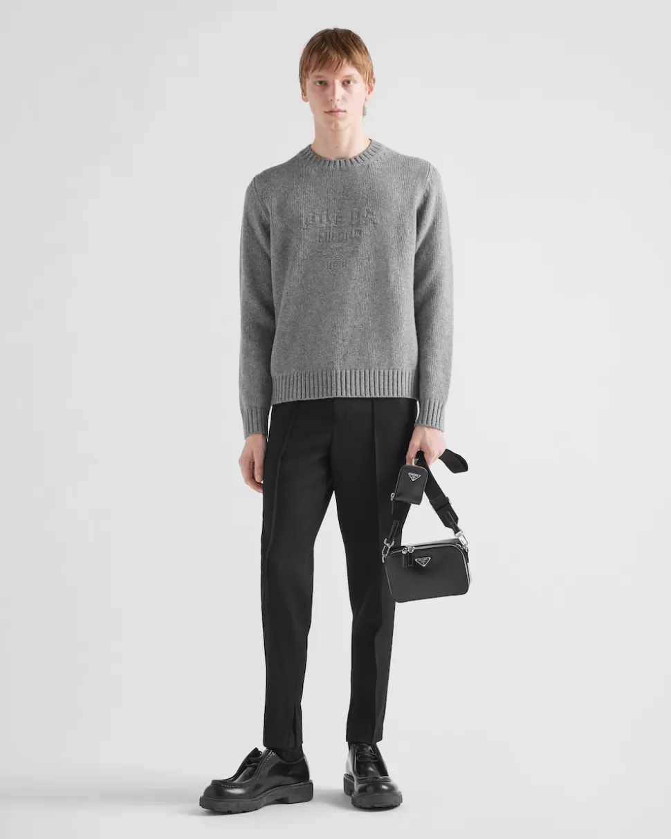 Prada Jersey De Lana Y Cachemir Con Cuello Redondo^Hombre TEJIDOS DE PUNTO