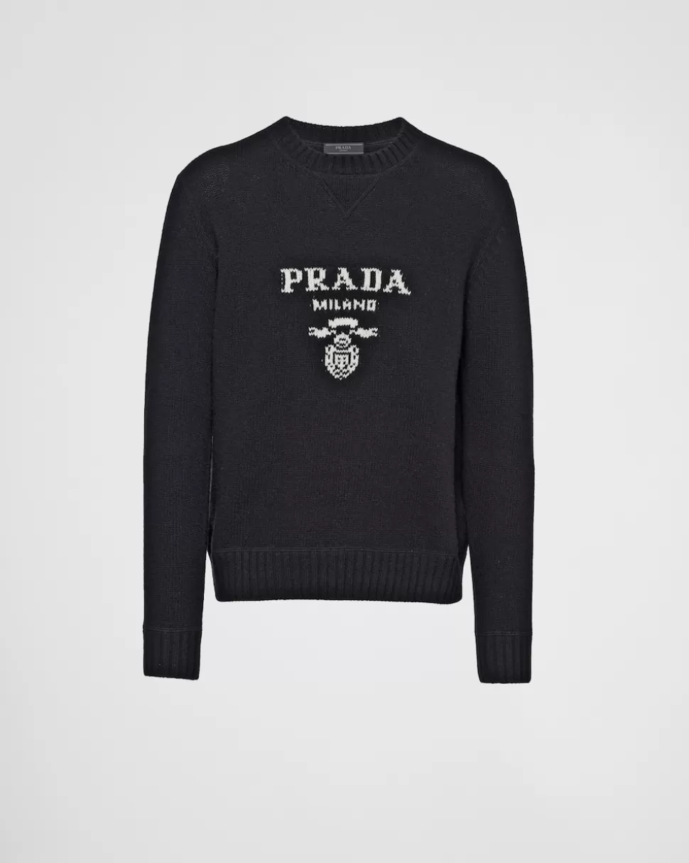 Prada Jersey De Lana Y Cachemir Con Cuello Redondo^Hombre TEJIDOS DE PUNTO