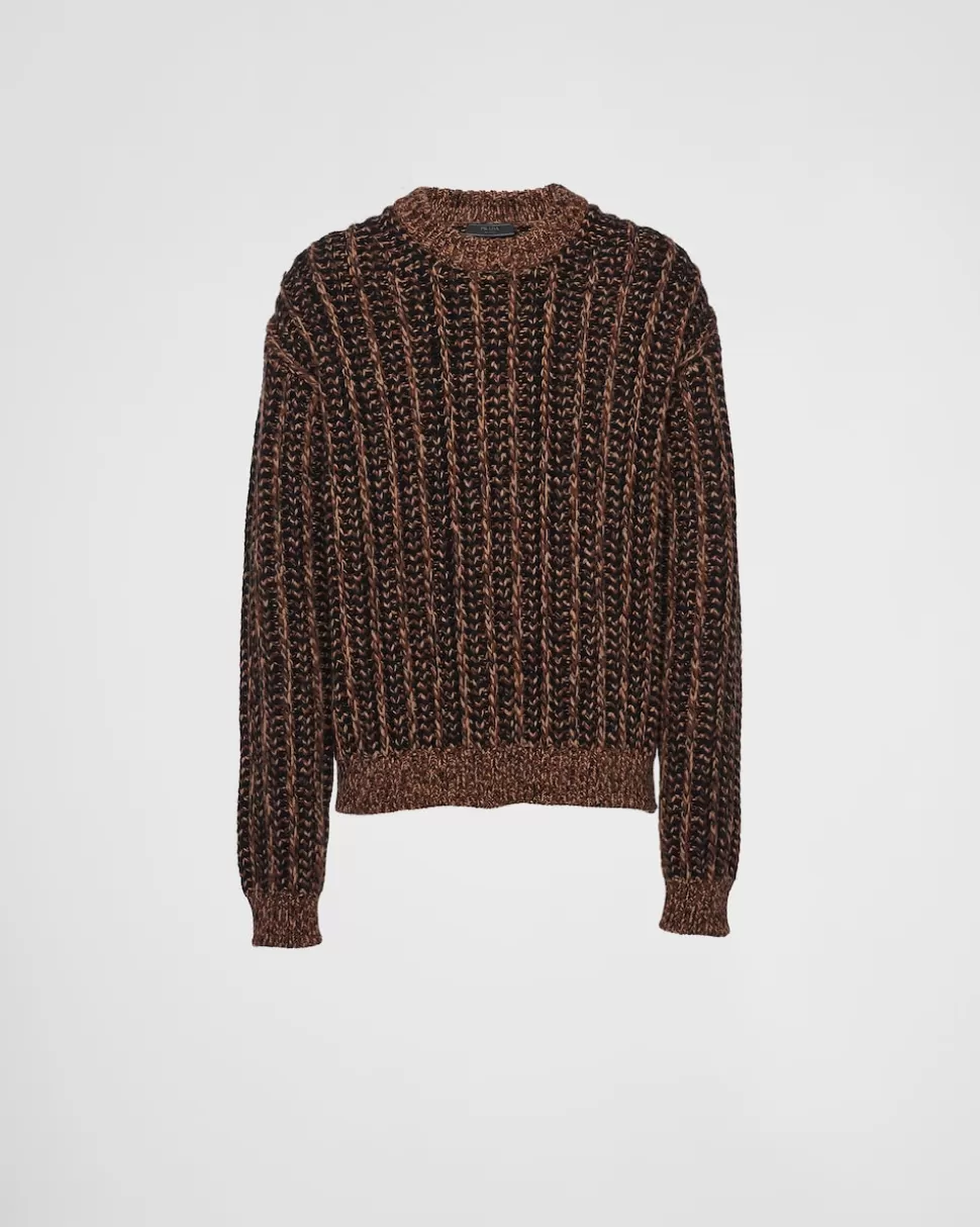Prada Jersey De Lana Y Cachemir Con Cuello Redondo^Hombre TEJIDOS DE PUNTO