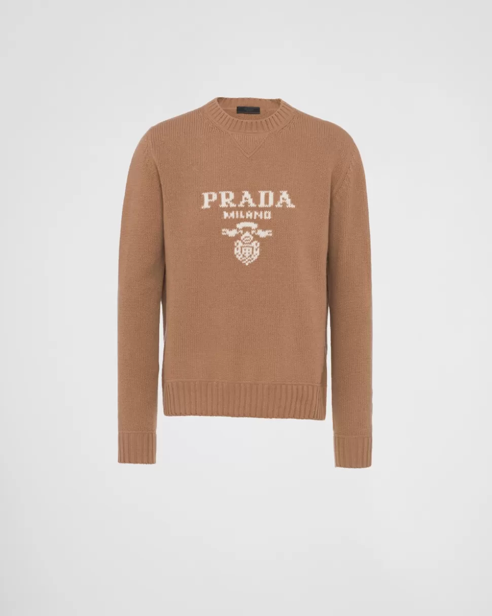 Prada Jersey De Lana Y Cachemir Con Cuello Redondo^Hombre TEJIDOS DE PUNTO