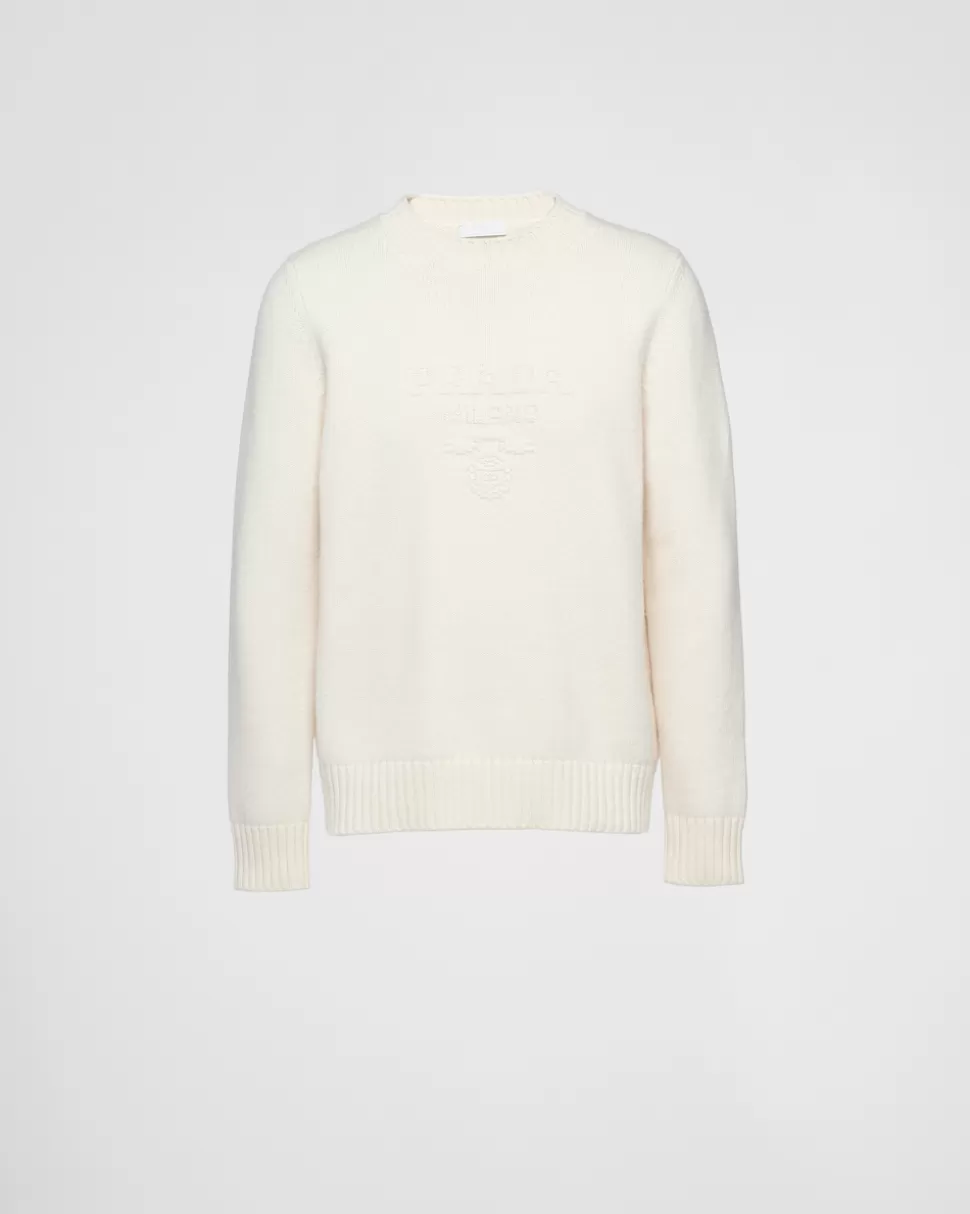 Prada Jersey De Lana Y Cachemir Con Cuello Redondo^Hombre TEJIDOS DE PUNTO
