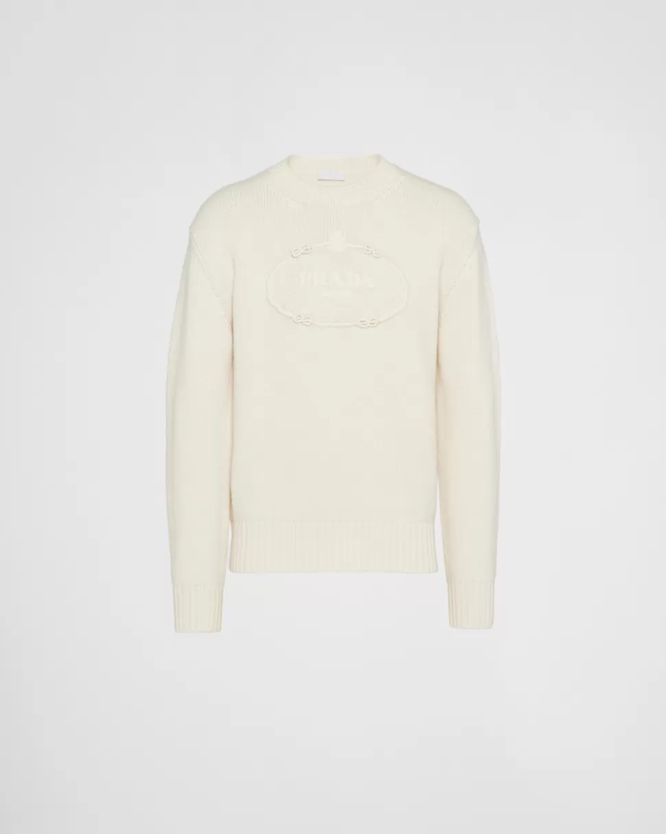 Prada Jersey De Lana Y Cachemir Con Cuello Redondo^Hombre TEJIDOS DE PUNTO