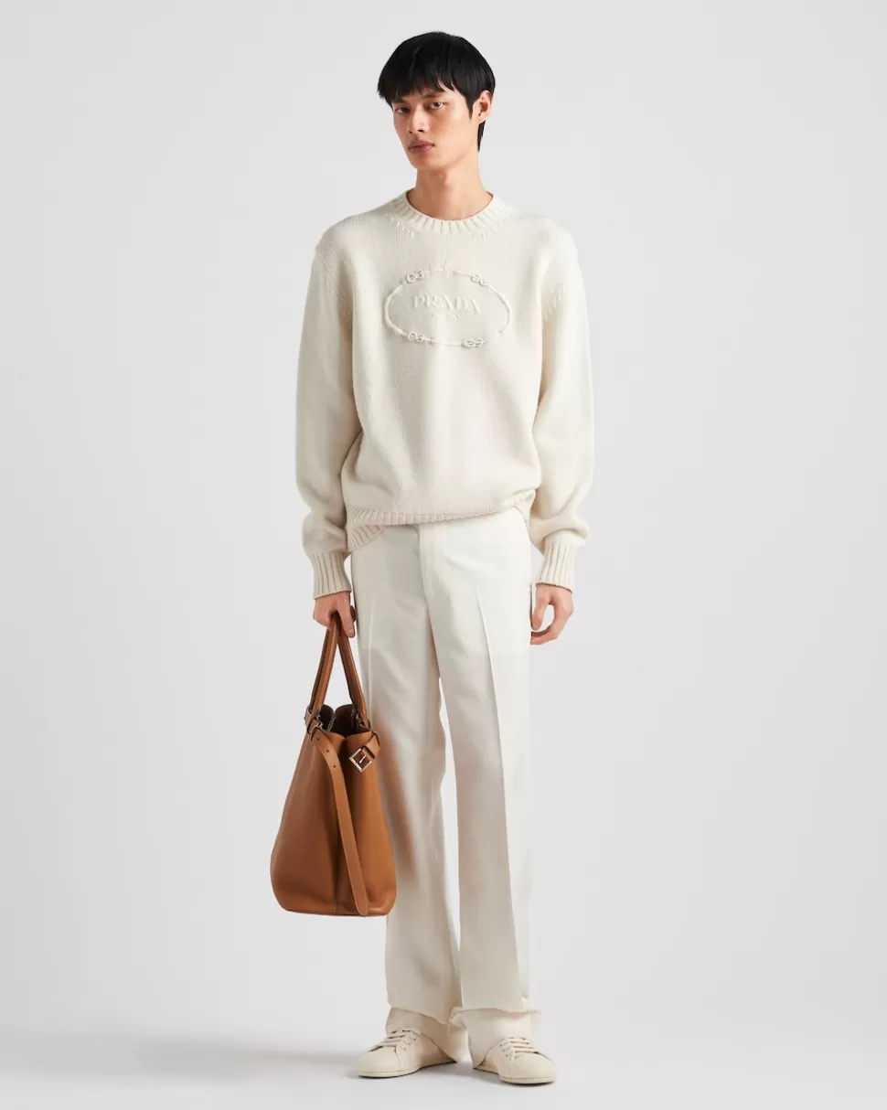Prada Jersey De Lana Y Cachemir Con Cuello Redondo^Hombre TEJIDOS DE PUNTO