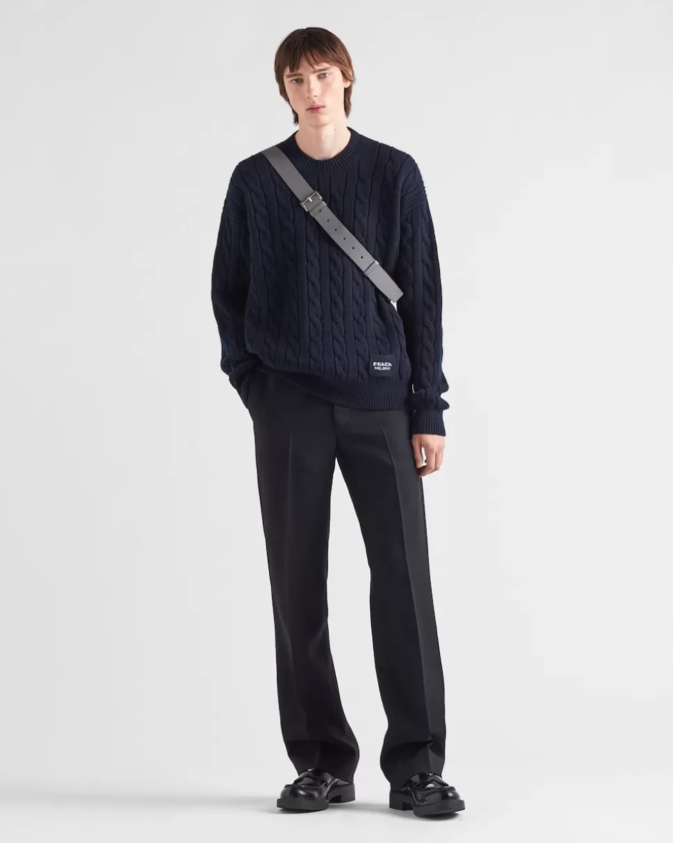 Prada Jersey De Punto Trenzado De Cachemir^Hombre TEJIDOS DE PUNTO