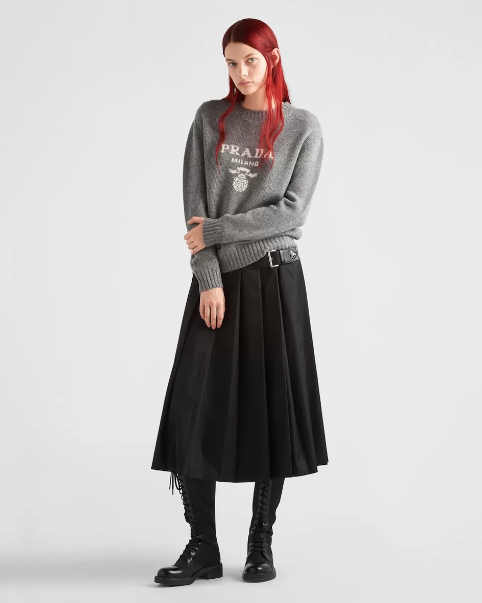 Prada Jersey En Cachemir Y Lana Con Logo ^Mujer TEJIDOS DE PUNTO