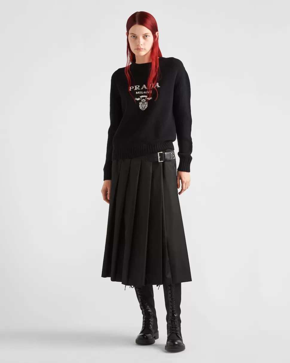 Prada Jersey En Cachemir Y Lana Con Logo ^Mujer TEJIDOS DE PUNTO