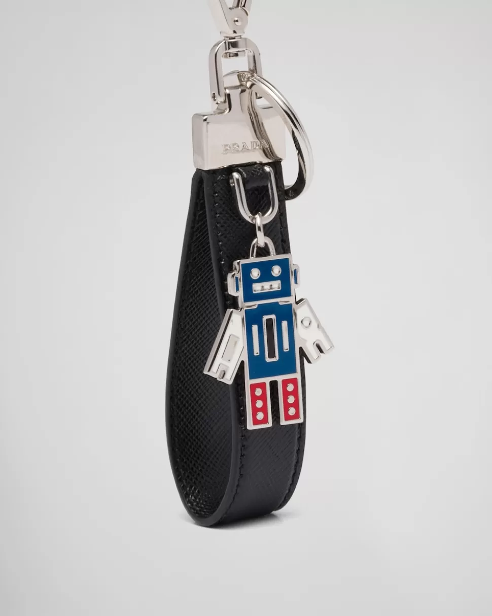Prada Llavero De Piel Saffiano^Hombre ACCESORIOS TECNOLÓGICOS Y LLAVEROS