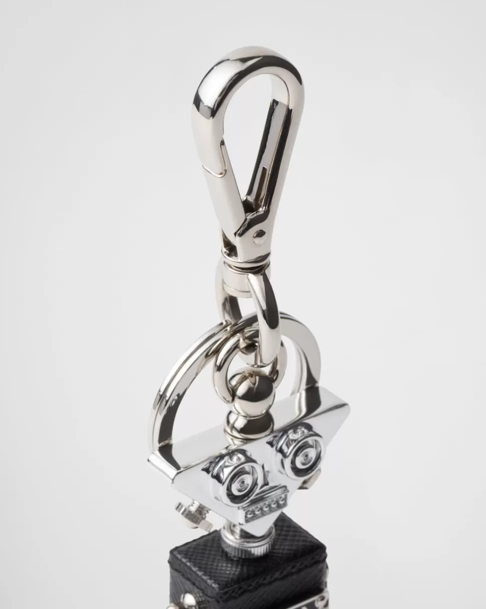Prada Llavero De Robot En Piel Saffiano^Hombre ACCESORIOS TECNOLÓGICOS Y LLAVEROS